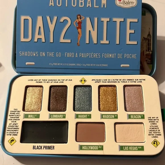 New The Balm portable tin palette Day to Night. Shadows to go with Black primer - Picture 1 of 2